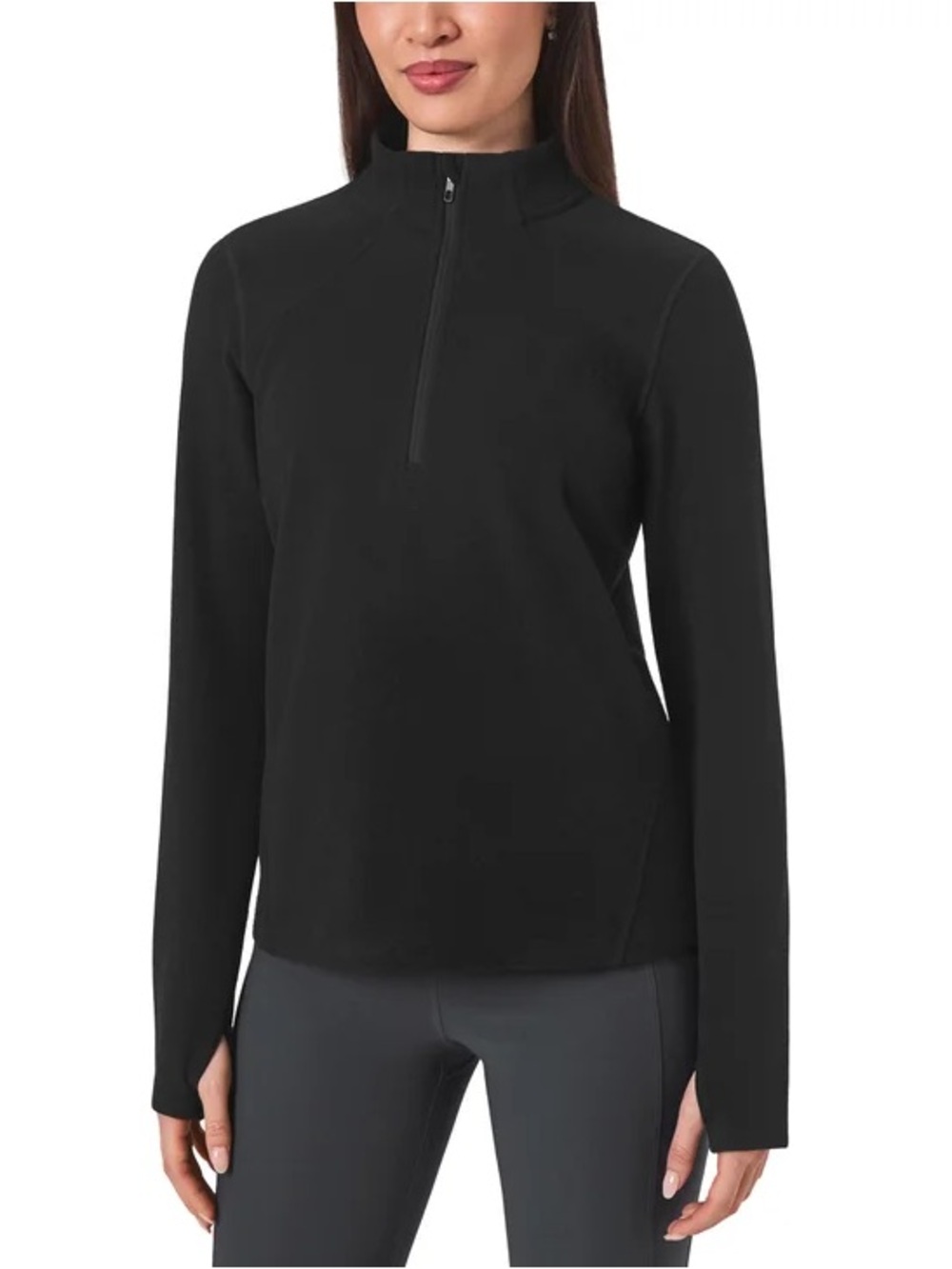 Mondetta - Long Sleeve Microfleece Quarter-Zip Sweater